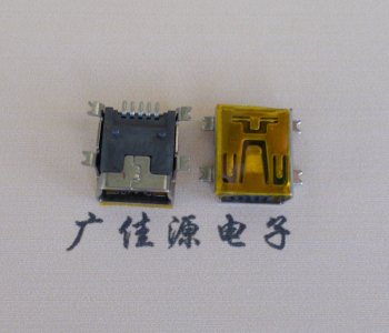 衡阳MINI USB 5P 接口 母座 全贴带麦拉 高9.6带0.9柱子