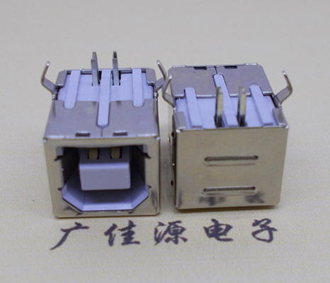 衡阳USB BF90度母座 打印机接口 卧式插板DIP白胶