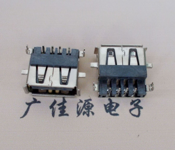 衡阳AF USB母座90度 DIP沉板3.9/4.9 耐高温有卷边