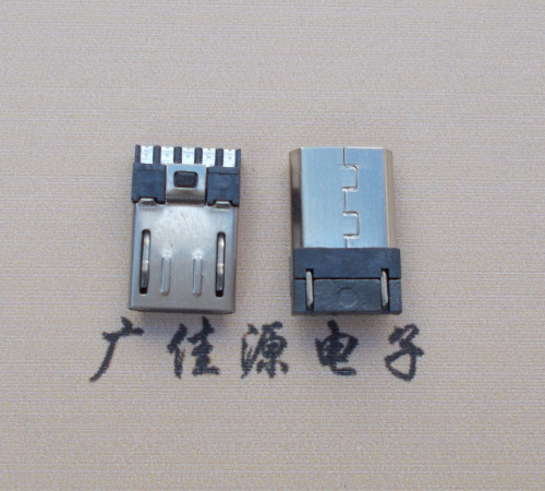衡阳Micro USB 公头焊线短体10.5mm胶芯3.0前五后五