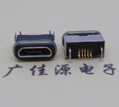 衡阳micro  usb连接器 B型口 卧式DIP插板 防水母座