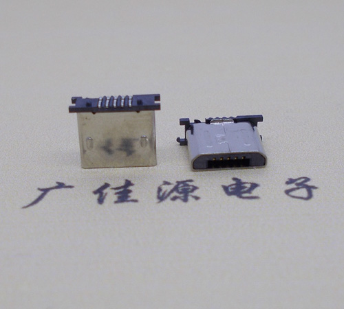 衡阳MICRO USB 5P公头短体5.6mm立贴带柱无卡勾