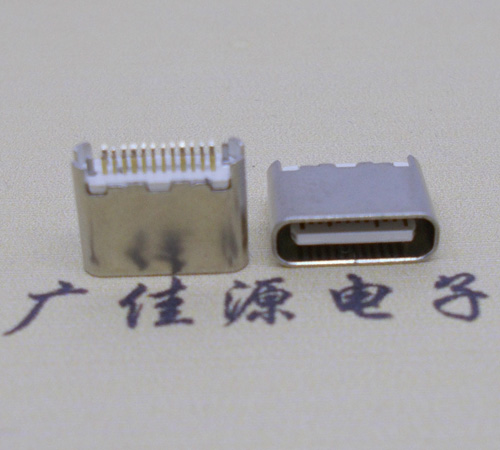 衡阳type-c24p母座短体6.5mm夹板连接器