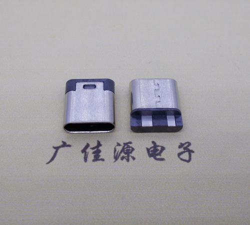 衡阳电源椭圆形USB接口.type c2p焊线母座.充电尾部2点焊接详解
