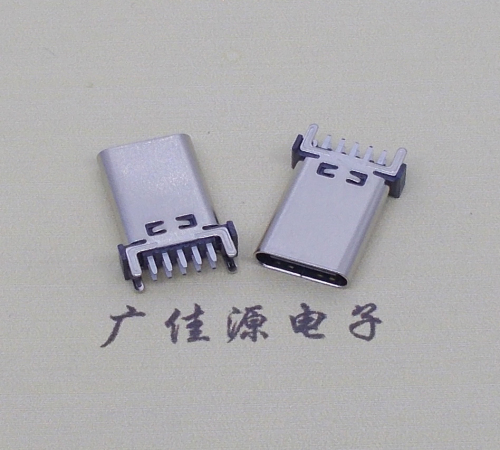 衡阳立式type c10p母座端子插板可过大电流充电和数据传输，高度H=13.10、13.70、15.0mm