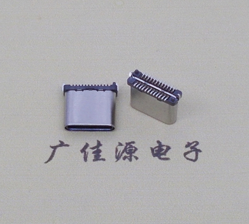 衡阳USB TYPE-C接口短体24P公头立式贴板高度H=8.0mm 高速数据传输快充电款