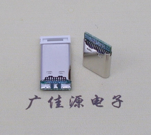 衡阳USB TYPE-C24P公头带PCB板三个焊点 外壳拉伸式单充电款